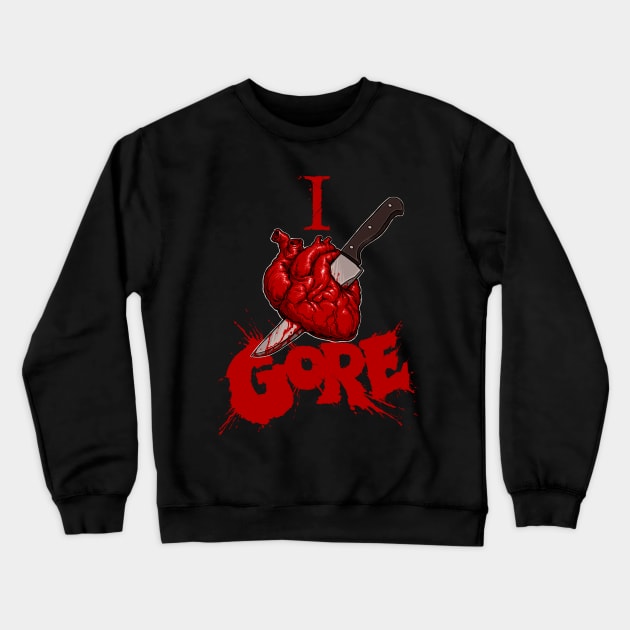 I heart gore Crewneck Sweatshirt by Moutchy